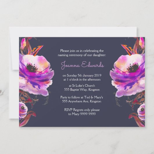 Invitation de la cérémonie d'attribution de noms a (Devant)