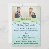 Invitation de la cérémonie de baptême Pastel Baby (Dos)