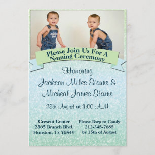 Invitation de la cérémonie de baptême Pastel Baby