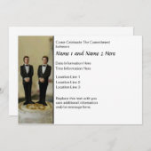 Invitation de la cérémonie d'engagement (Devant / Derrière)