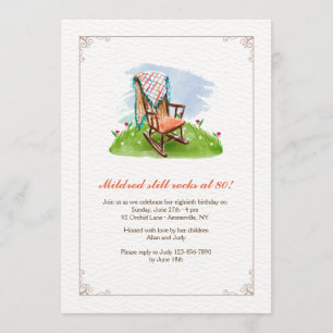 Invitation de la chaise à rocher