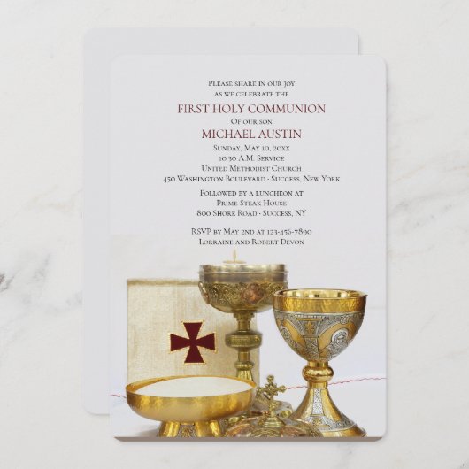 Invitation de la Chalice Communion (Devant / Derrière)