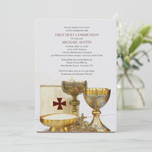 Invitation de la Chalice Communion (Debout devant)