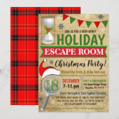 Invitation de la chambre d'évasion (Devant / Derrière)