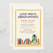 Invitation de la Chouette de graduation (Devant / Derrière)