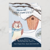 Invitation de la Chouette d'hiver (Devant / Derrière)