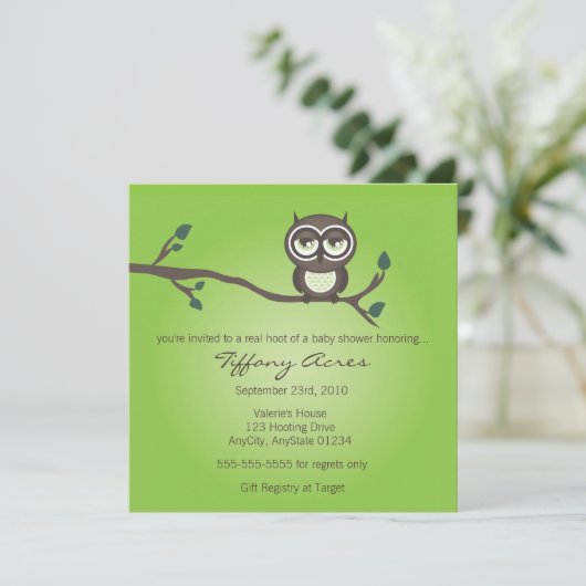 Invitation de la chouette verte (Debout devant)