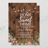 Invitation de la clé du bois de la florale russe (Devant / Derrière)