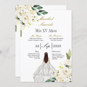Invitation de la coiffeuse blanche