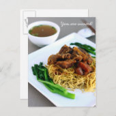 Invitation de la collection chinoise de chow Mein (Devant / Derrière)
