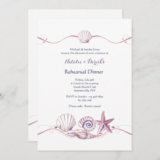 Invitation de la collection Shell (Devant / Derrière)