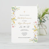 Invitation de la communion de printemps fleur sauv (Debout devant)