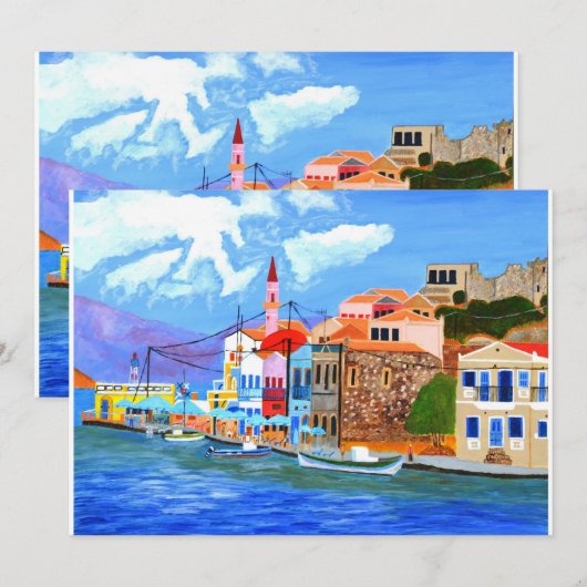 Invitation de la côte grecque (Devant / Derrière)