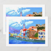 Invitation de la côte grecque (Devant / Derrière)