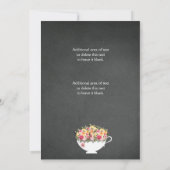 Invitation de la Coupe de Thé Fleur Chalkboard Dou (Dos)