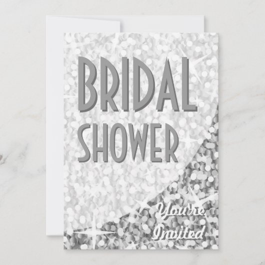 Invitation de la courbe "Argent" de Glitz "Fête de (Devant)