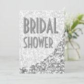 Invitation de la courbe "Argent" de Glitz "Fête de (Debout devant)