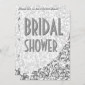 Invitation de la courbe "Argent" de Glitz "Fête de (Devant / Derrière)