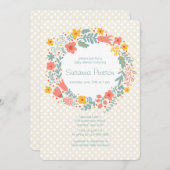 Invitation de la couronne de printemps (Devant / Derrière)