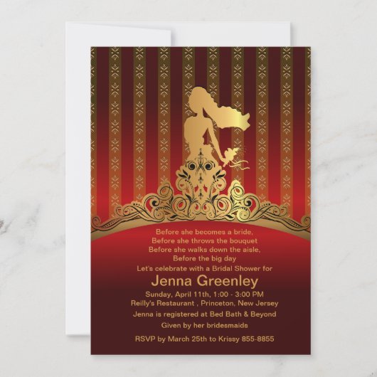 Invitation de la couronne d'or de la princesse de (Devant)