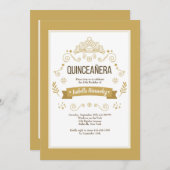 Invitation de la Couronne Quinceañera (Devant / Derrière)
