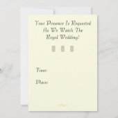 Invitation de la Couronne royale Harry & Meghan (T (Dos)