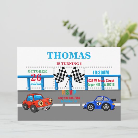 Invitation de la course automobile (Debout devant)