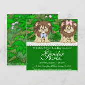 Invitation de la Coute Lion Safari Gender Reveval  (Devant / Derrière)