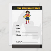 Invitation de la Coute Superhero Girl Party (Dos)