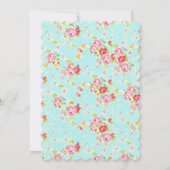 Invitation de la cow-girl chic de Shabby Floral Po (Dos)