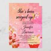 Invitation De La Crème De Glace À La Douche Nuptia (Devant / Derrière)