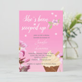 Invitation De La Crème De Glace À La Douche Nuptia (Debout devant)