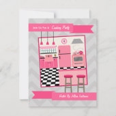 Invitation de la Cuisine Retro Pink Kitchen (Devant)