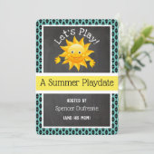 Invitation de la date de jeu d'été (Debout devant)