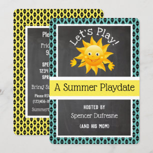 Invitation de la date de jeu d'été
