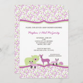 Invitation  de la  de la FILLE du Baby shower des  (Devant / Derrière)