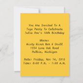 Invitation de la déesse et du parti Peacock Toga (Dos)