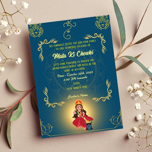 Invitation de la déesse Mata Ki Chowki Durga Jagra