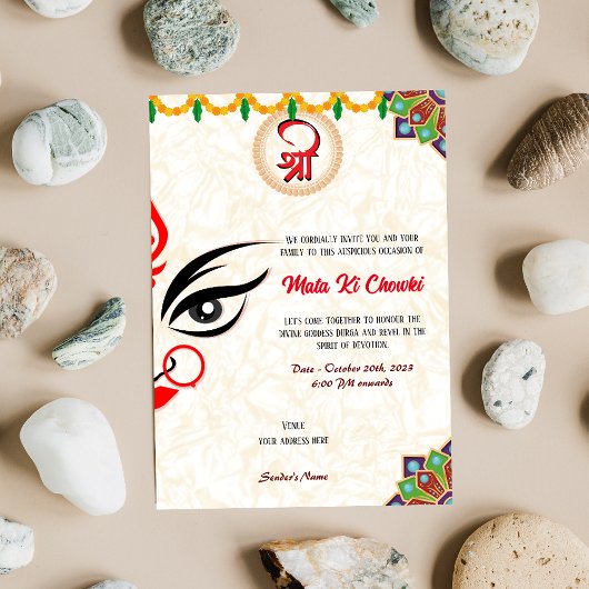 Invitation de la déesse Mata Ki Chowki Durga Jagra