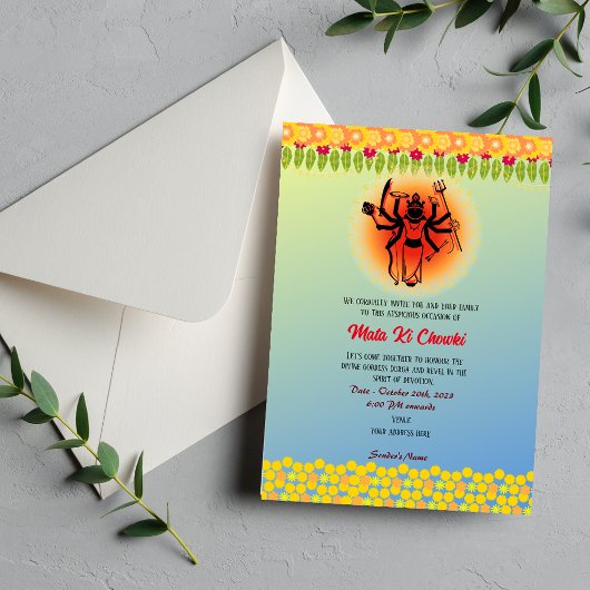 Invitation de la déesse Mata Ki Chowki Durga Jagra