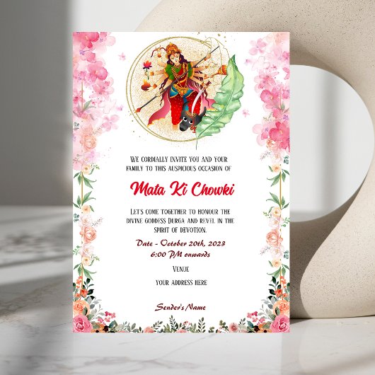 Invitation de la déesse Mata Ki Chowki Durga Jagra