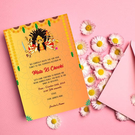 Invitation de la déesse Mata Ki Chowki Durga Jagra