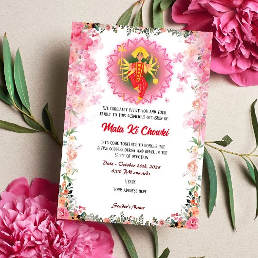 Invitation de la déesse Mata Ki Chowki Durga Jagra