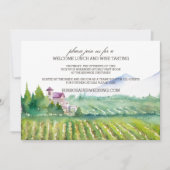 Invitation de la dégustation de déjeuner et de vin (Devant)