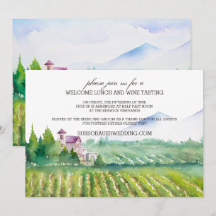 Invitation de la dégustation de déjeuner et de vin