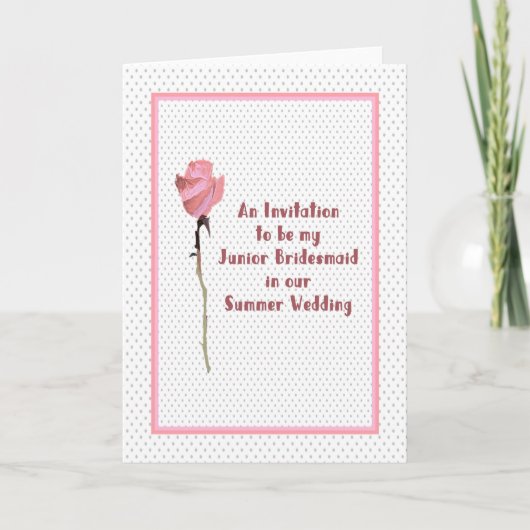 Invitation de la demoiselle d'honneur junior au Ma (Devant)