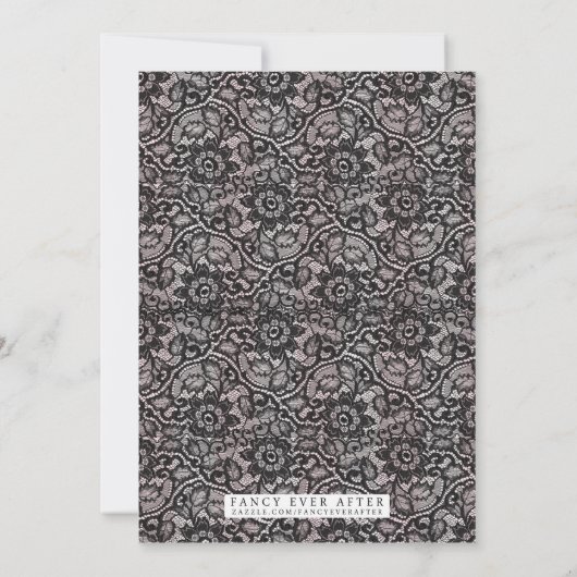 Invitation de la dentelle à la douche nuptiale (Dos)