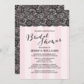 Invitation de la dentelle à la douche nuptiale (Devant / Derrière)