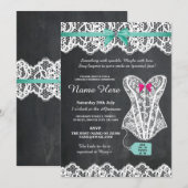 Invitation de la dentelle Lingerie Shower Bridal P (Devant / Derrière)