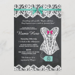 Invitation de la dentelle Lingerie Shower Bridal P